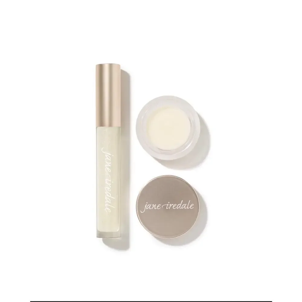 Jane Iredale Sugar & Ice Lip Scrub + HydroPure Gloss Duo Hydrating Lip Care Set